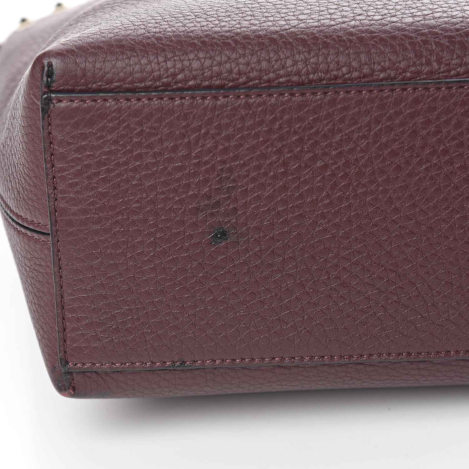 Valentino Garavani Grained Calfskin Small Rockstud Shoulder Tote Rubin 10 of 12