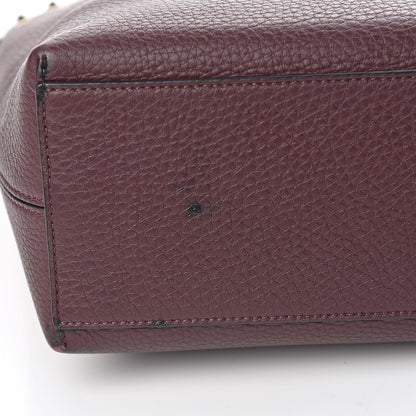 Valentino Garavani Grained Calfskin Small Rockstud Shoulder Tote Rubin 10 of 12