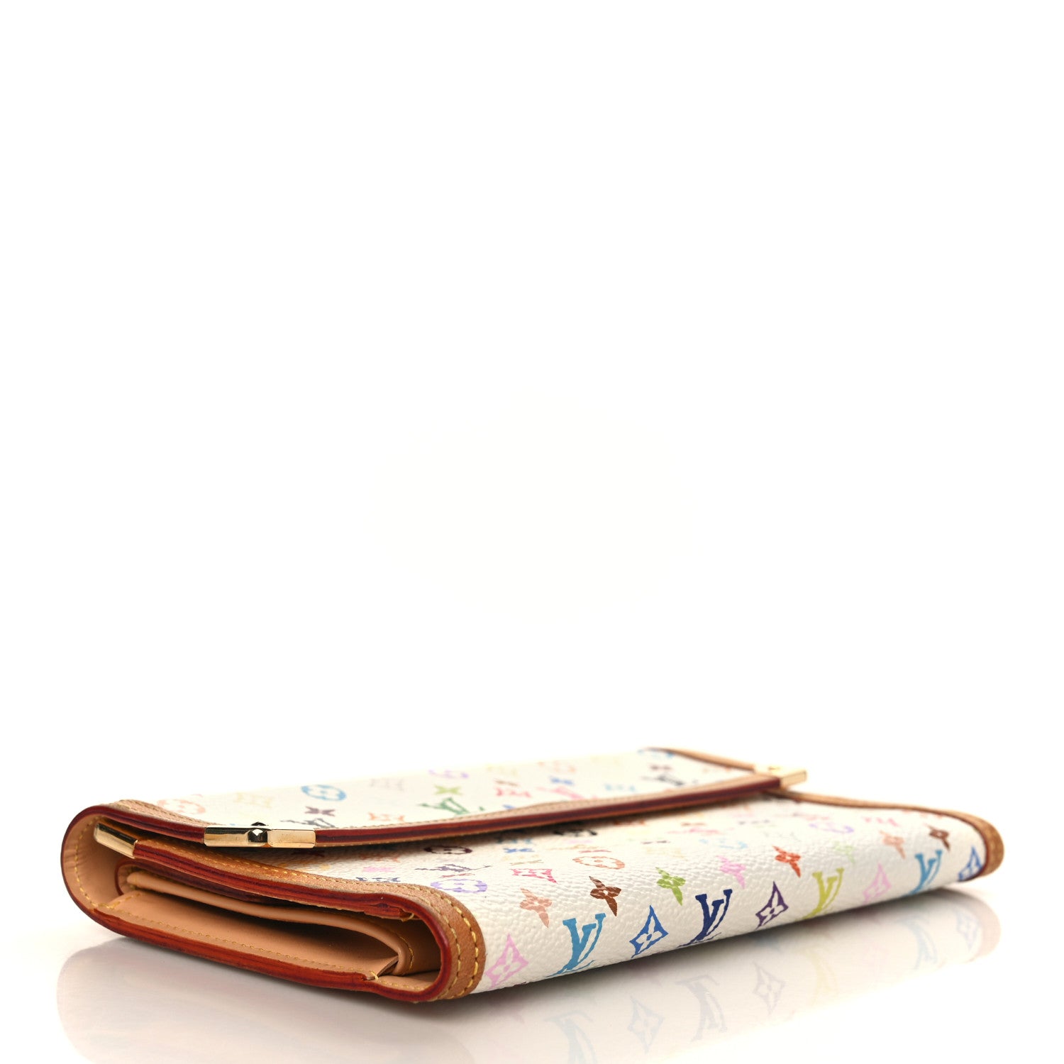 Louis Vuitton Monogram Multicolor Porte Tresor International Wallet White 4 of 7