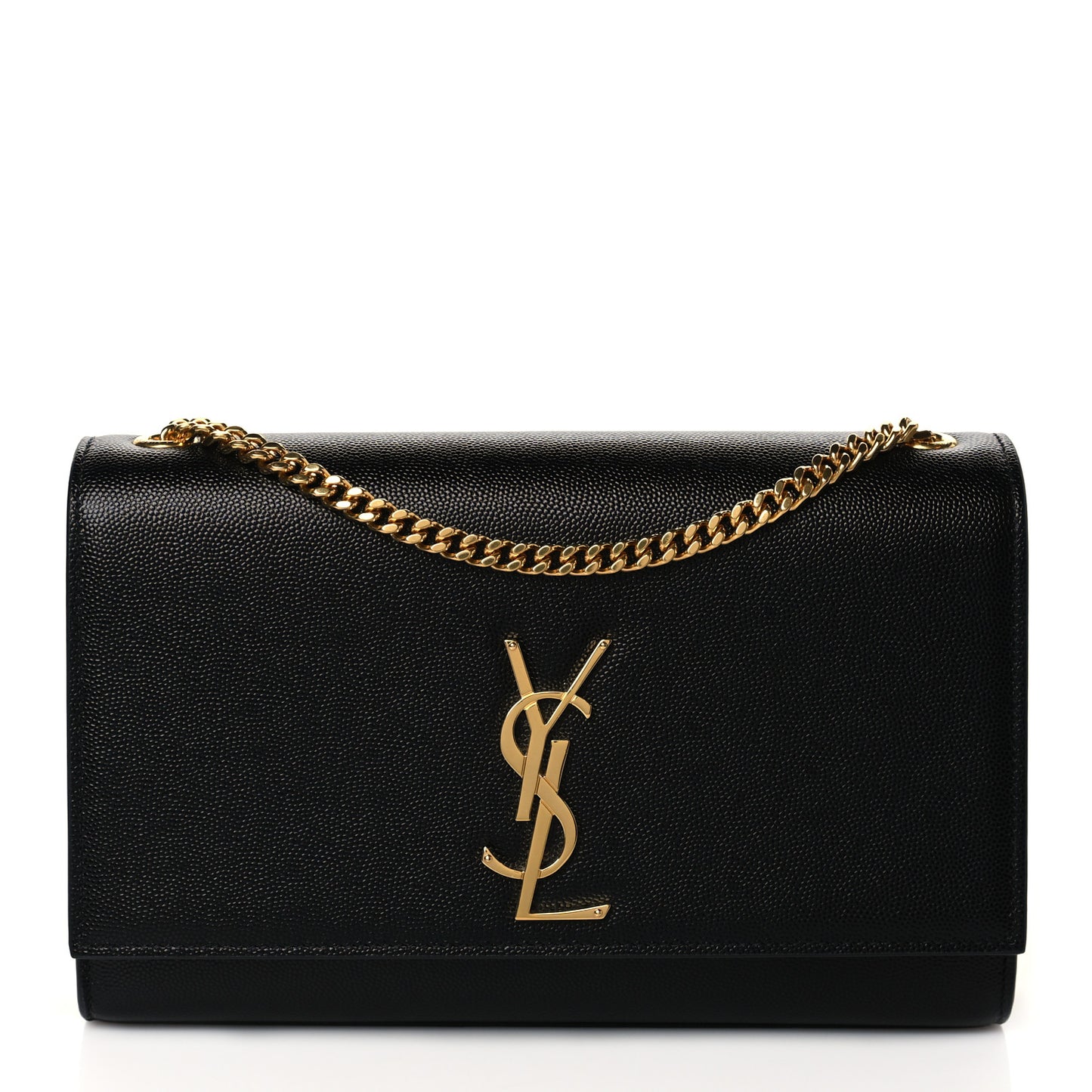 Grain De Poudre Medium Classic Monogram Kate Satchel Black