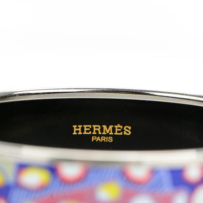 Hermes Enamel Printed Wide Grand Fonds Bracelet 65 3 of 5