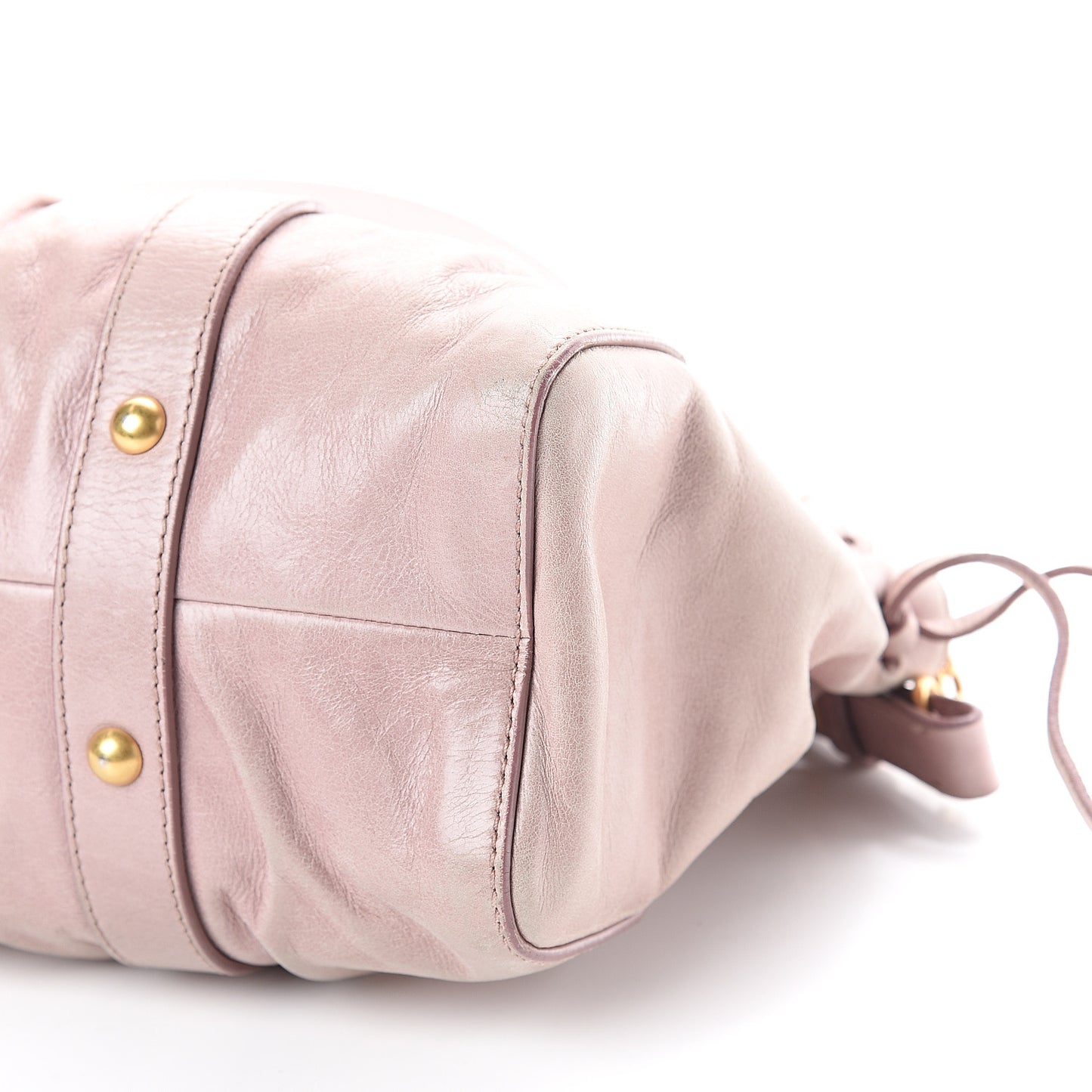 Vitello Lux Gathered Tote Mughetto