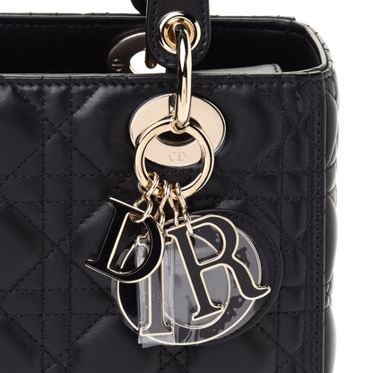 Christian Dior Lambskin Cannage Medium Lady Dior Black 8 of 13