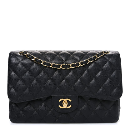 Chanel Caviar Quilted Jumbo Double Flap Black 1 of 12