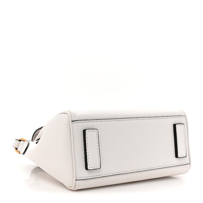 Versace Grained Calfskin Small La Medusa Top Handle Bag Optical White 4 of 14
