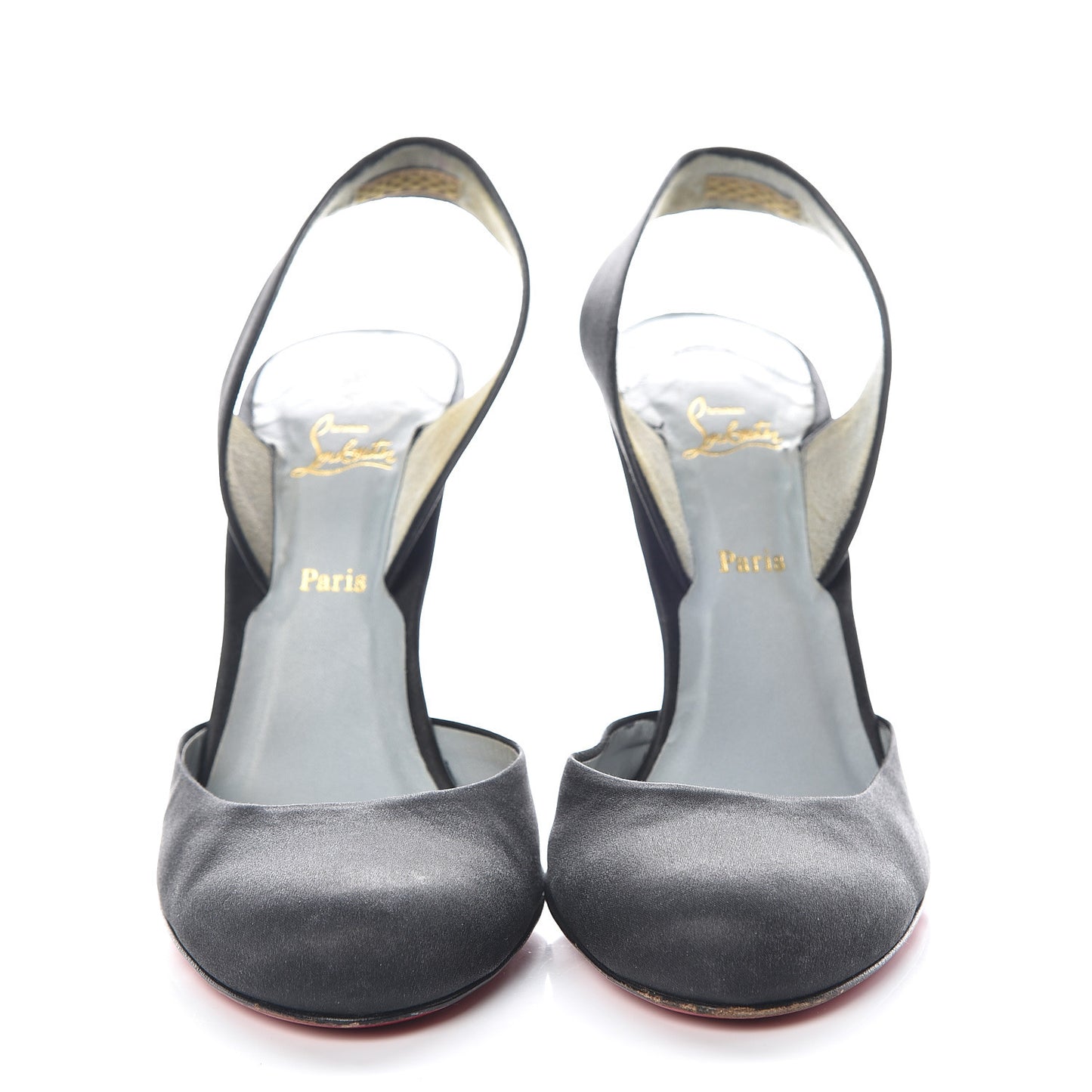 Satin Slingback 100 Pumps 38.5 Black