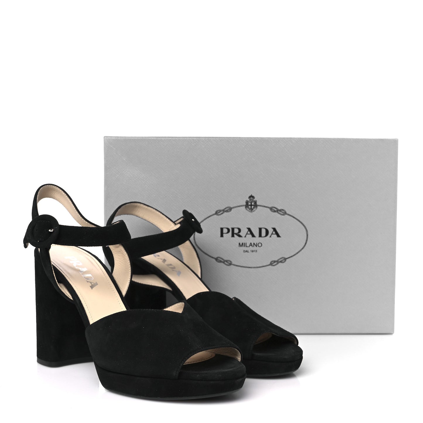 Camoscio Crisscross Platform 95mm Sandals 38.5 Black