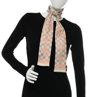 Louis Vuitton Silk Damier Azur Tahitienne Bandeau Rose Ballerine 2 of 5