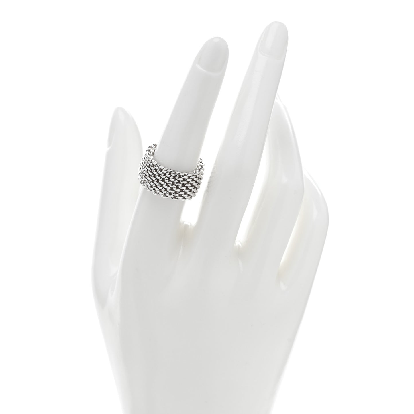 Sterling Silver Somerset Mesh Ring 53 6.5