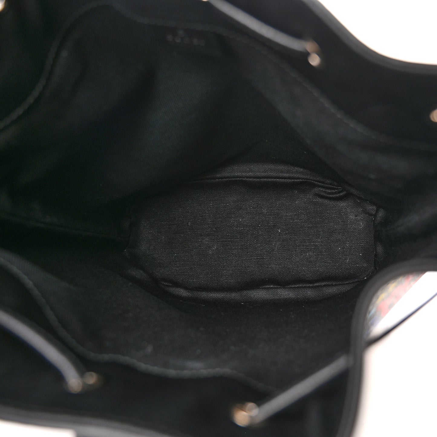 GG Supreme Monogram Psychedelic Bucket Bag Black