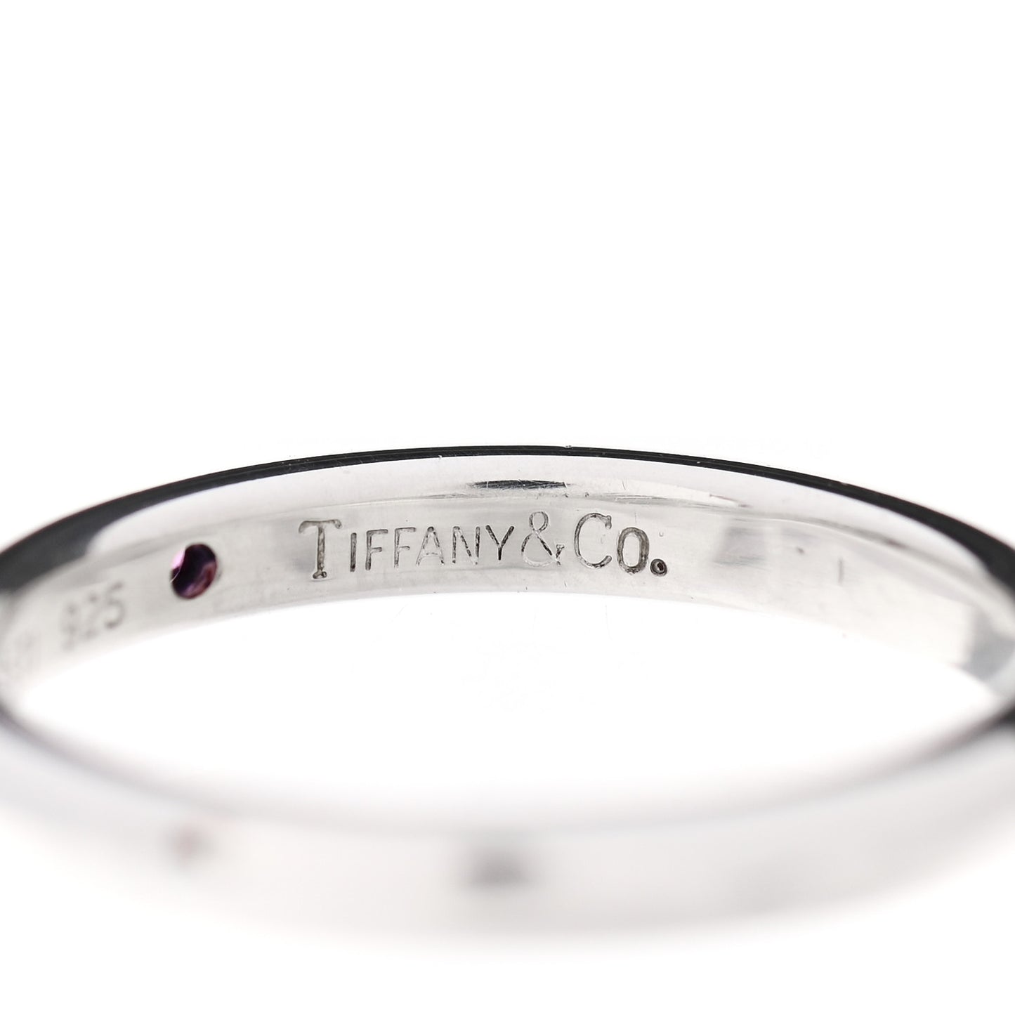 Sterling Silver Pink Sapphire Elsa Peretti Band Ring 53 6.25