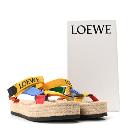 Loewe Raffia Paula's Ibiza Strappy Espadrille Sandals 40 Multicolor 9 of 9