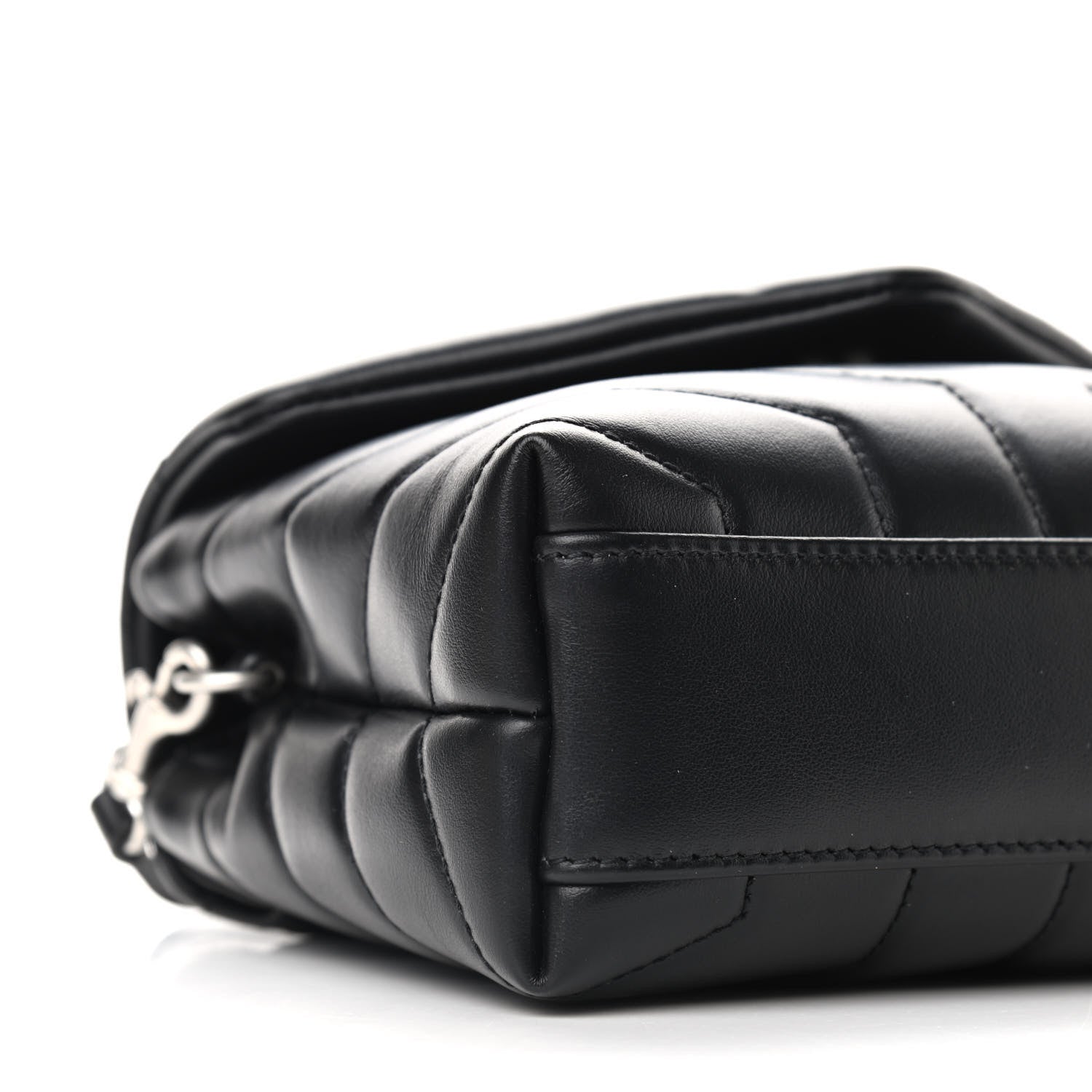 Saint Laurent Calfskin Y Quilted Monogram Toy Loulou Crossbody Bag Black 5 of 9