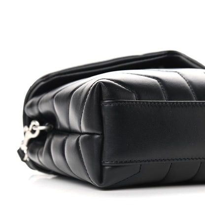 Saint Laurent Calfskin Y Quilted Monogram Toy Loulou Crossbody Bag Black 5 of 9