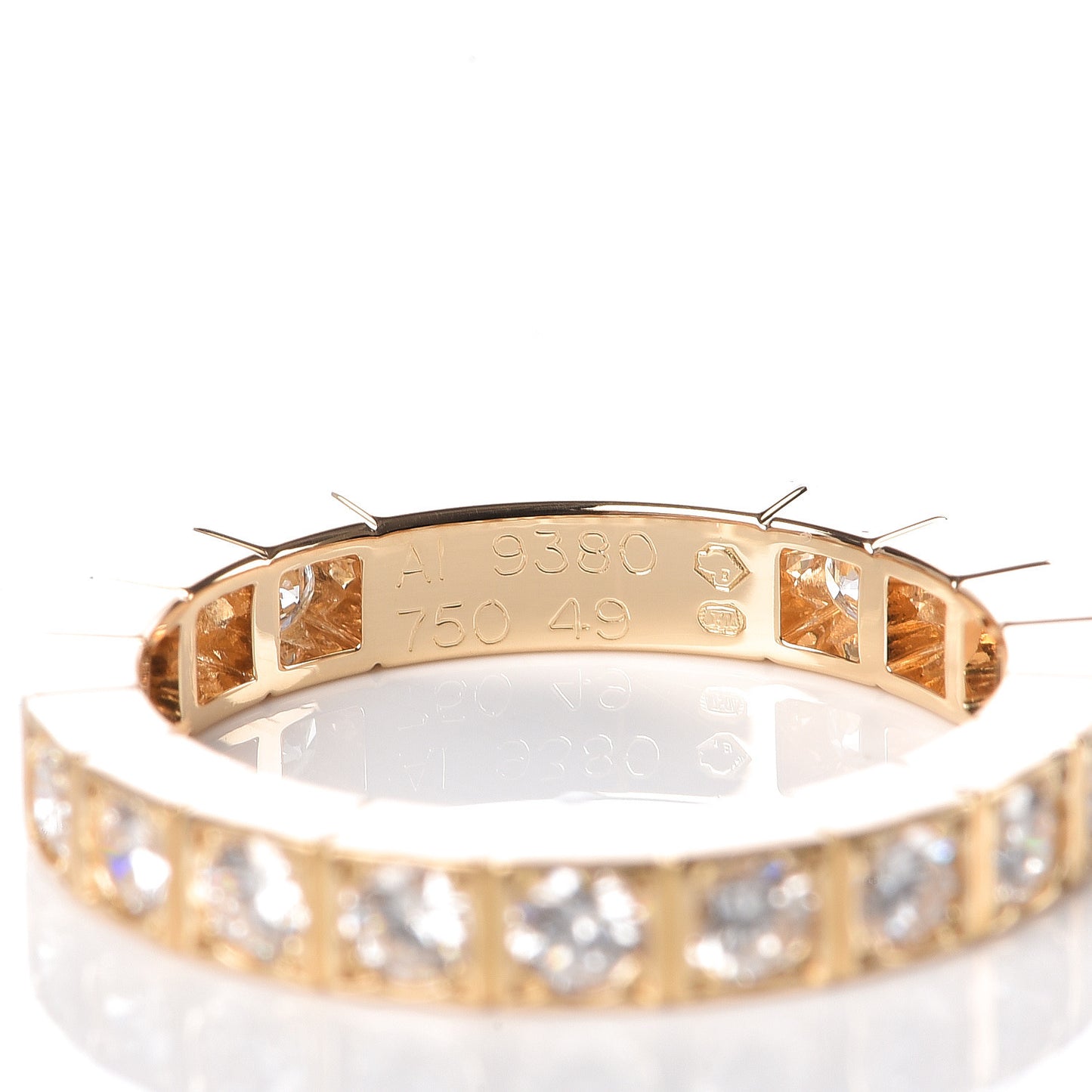 18K Yellow Gold Diamond Lanieres Eternity Ring 49 4.75