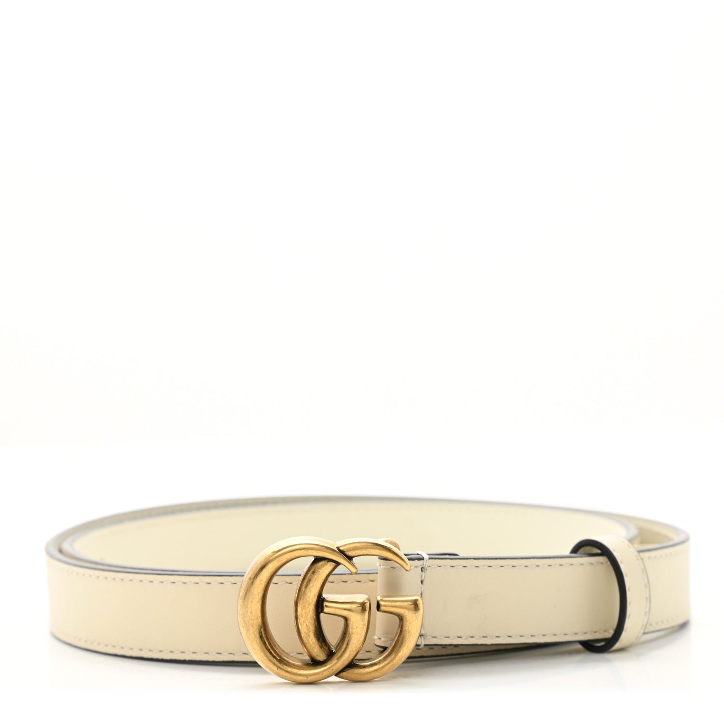 Calfskin Double G 20mm Belt 90 36 Mystic White