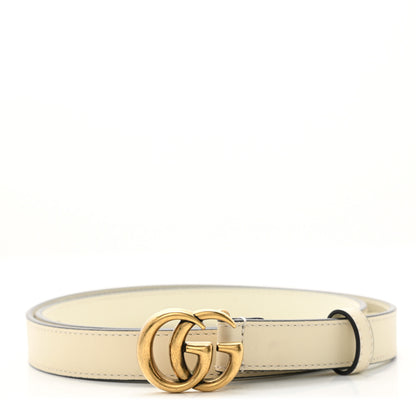 Gucci Calfskin Double G 20mm Belt 90 36 Mystic White 1 of 5