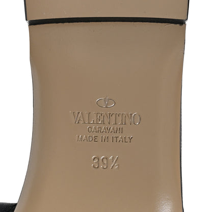 Valentino Garavani Nappa Roman Stud Flat Slide Sandals 39.5 Black 8 of 9