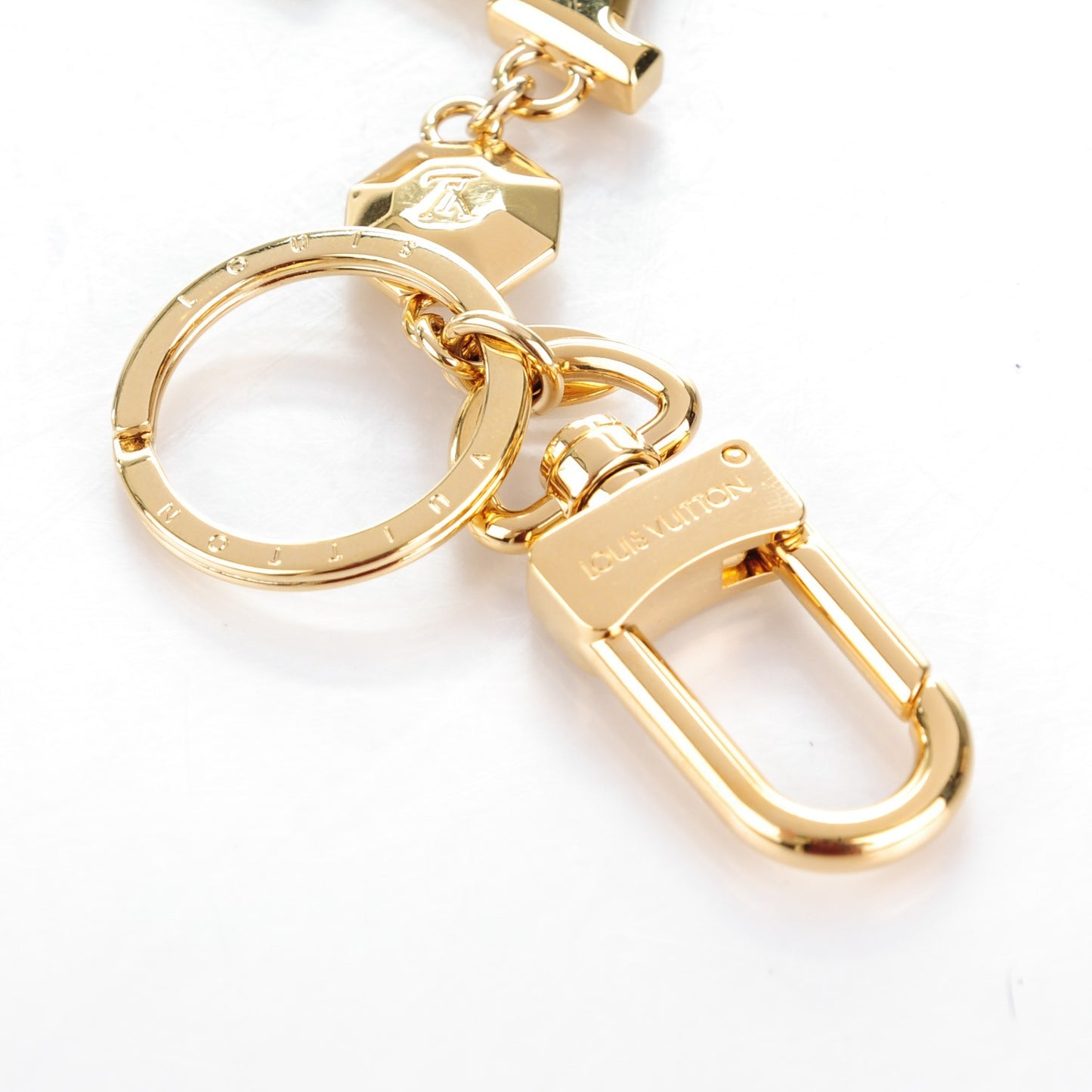 LV Facettes Key Holder Gold
