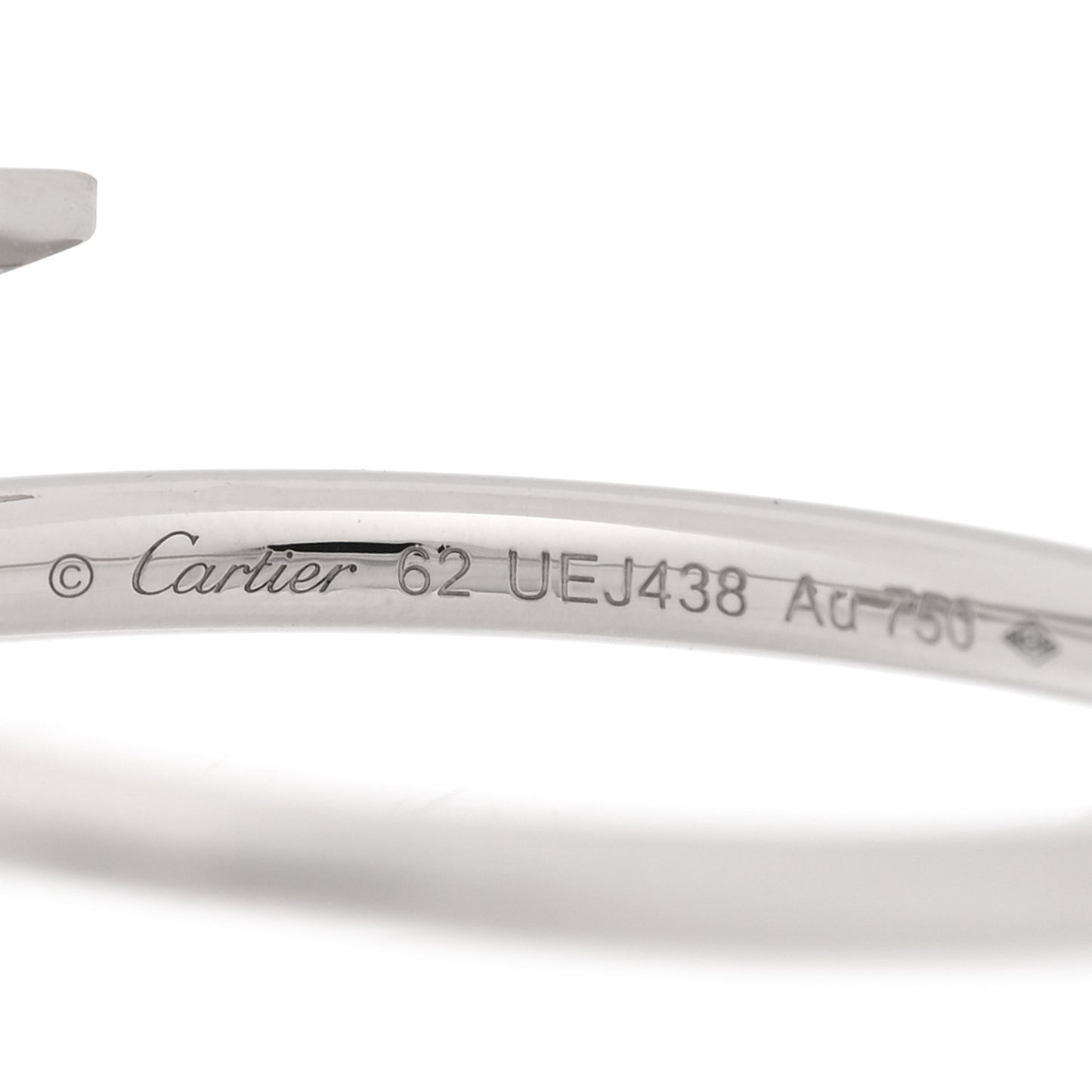18K White Gold Small Juste Un Clou Ring 62 10