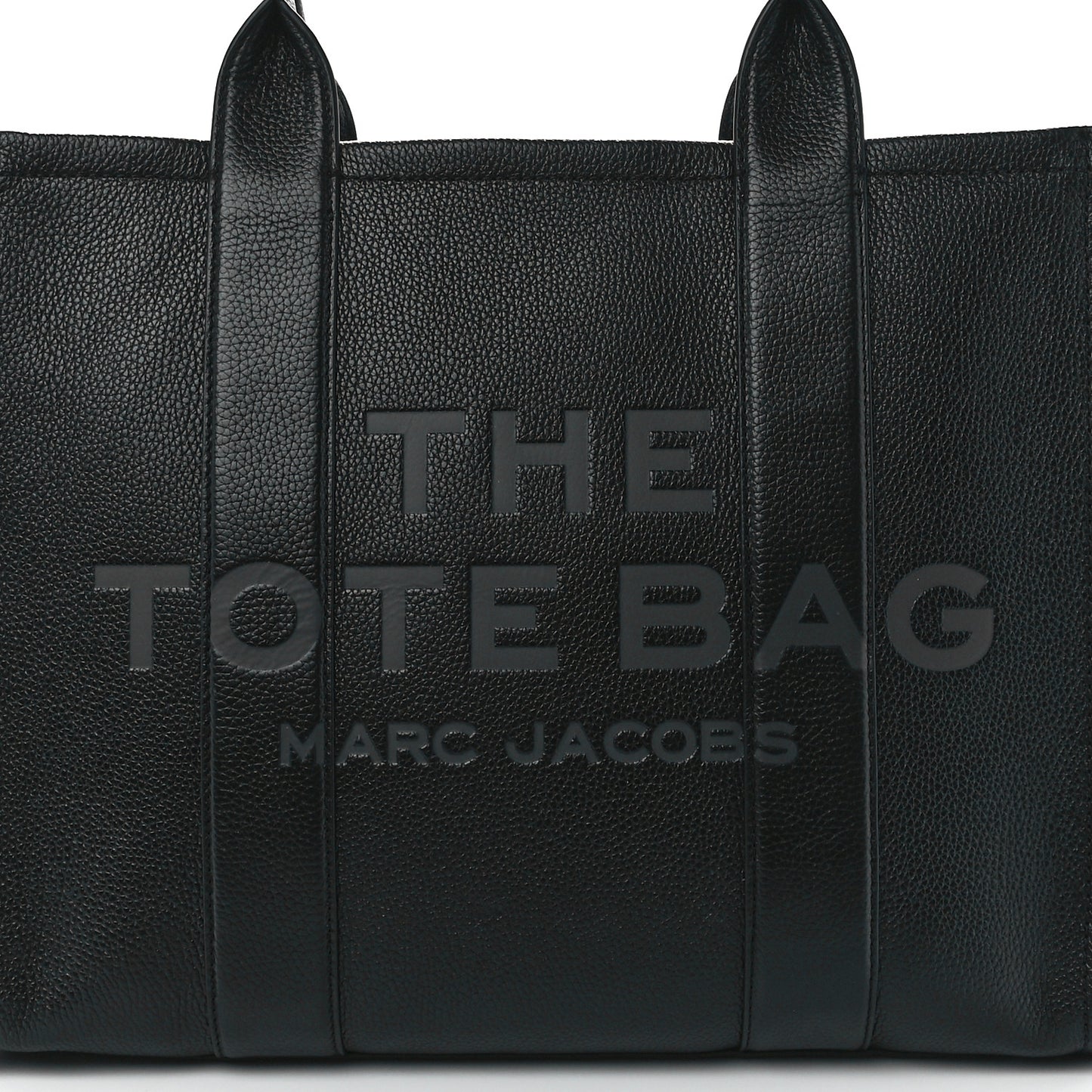 Grained Calfskin Large The Tote Bag Black