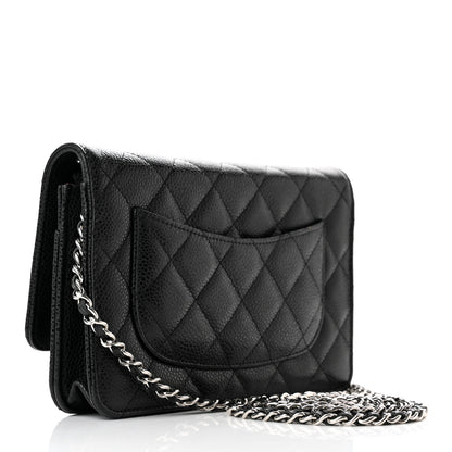 Chanel Caviar Quilted Wallet on Chain WOC Black 3 of 16