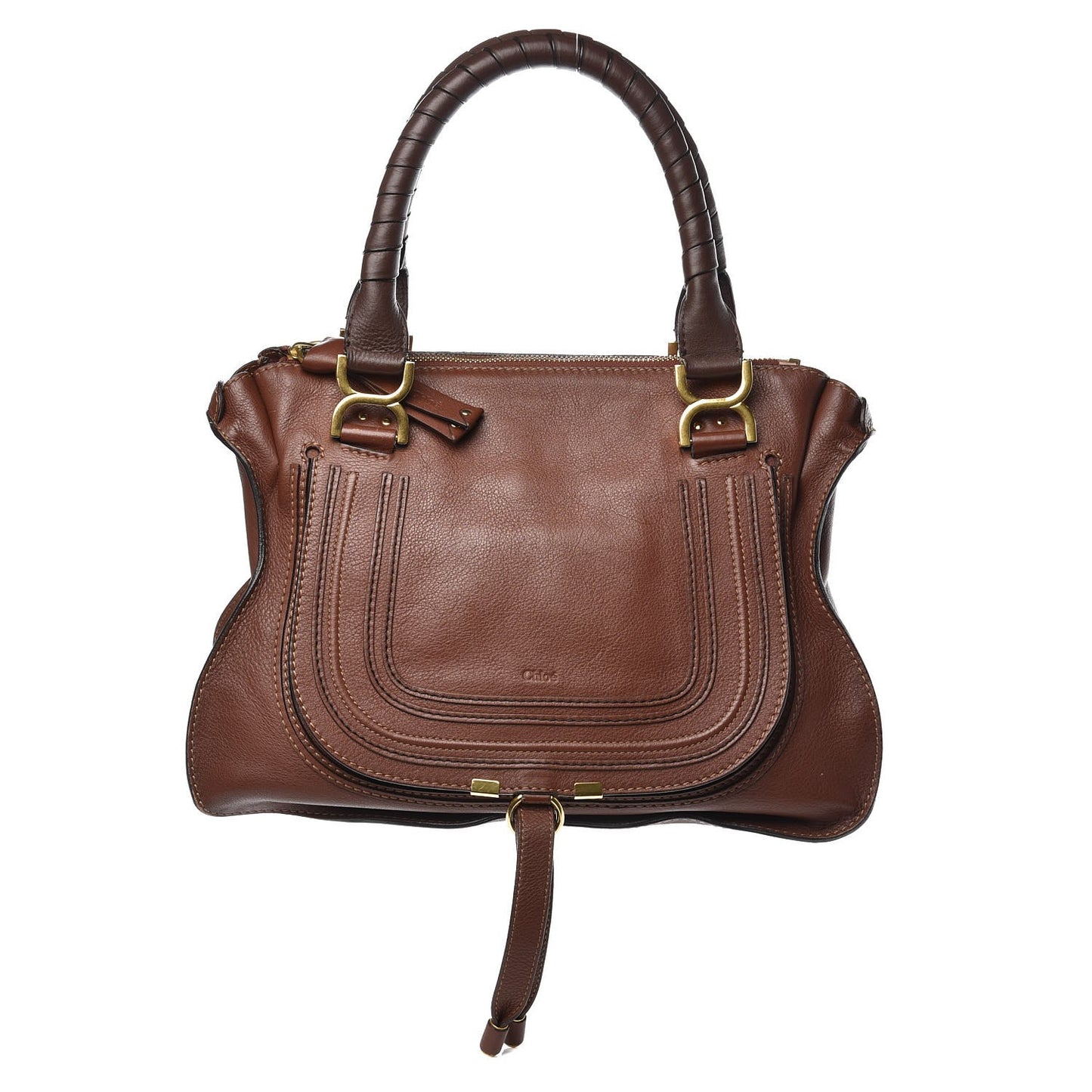 Calfskin Medium Marcie Satchel Ebony