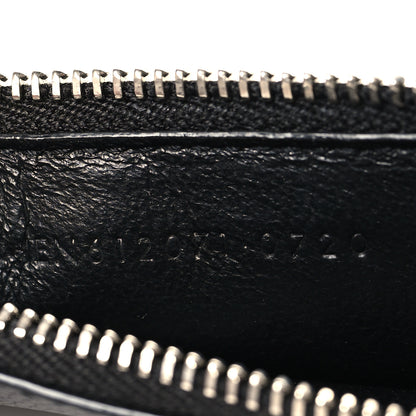 Saint Laurent Grained Calfskin 5 Fragments Zip Pouch Card Holder Black 7 of 8