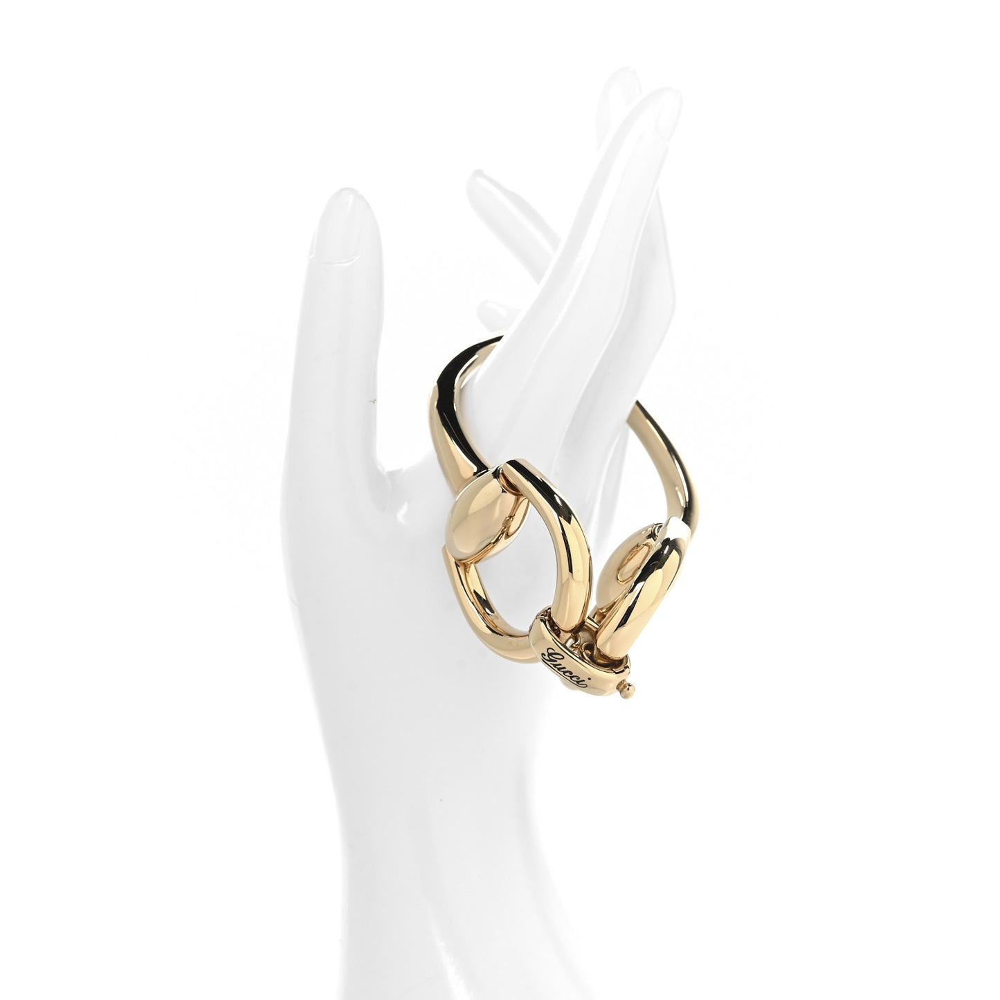 Metal Single Horsebit Bracelet L Gold