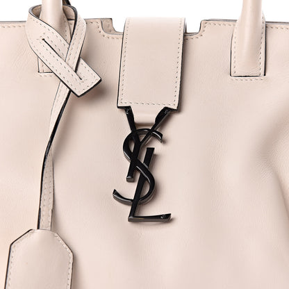 Saint Laurent Calfskin Small Monogram Cabas Dove White 9 of 15