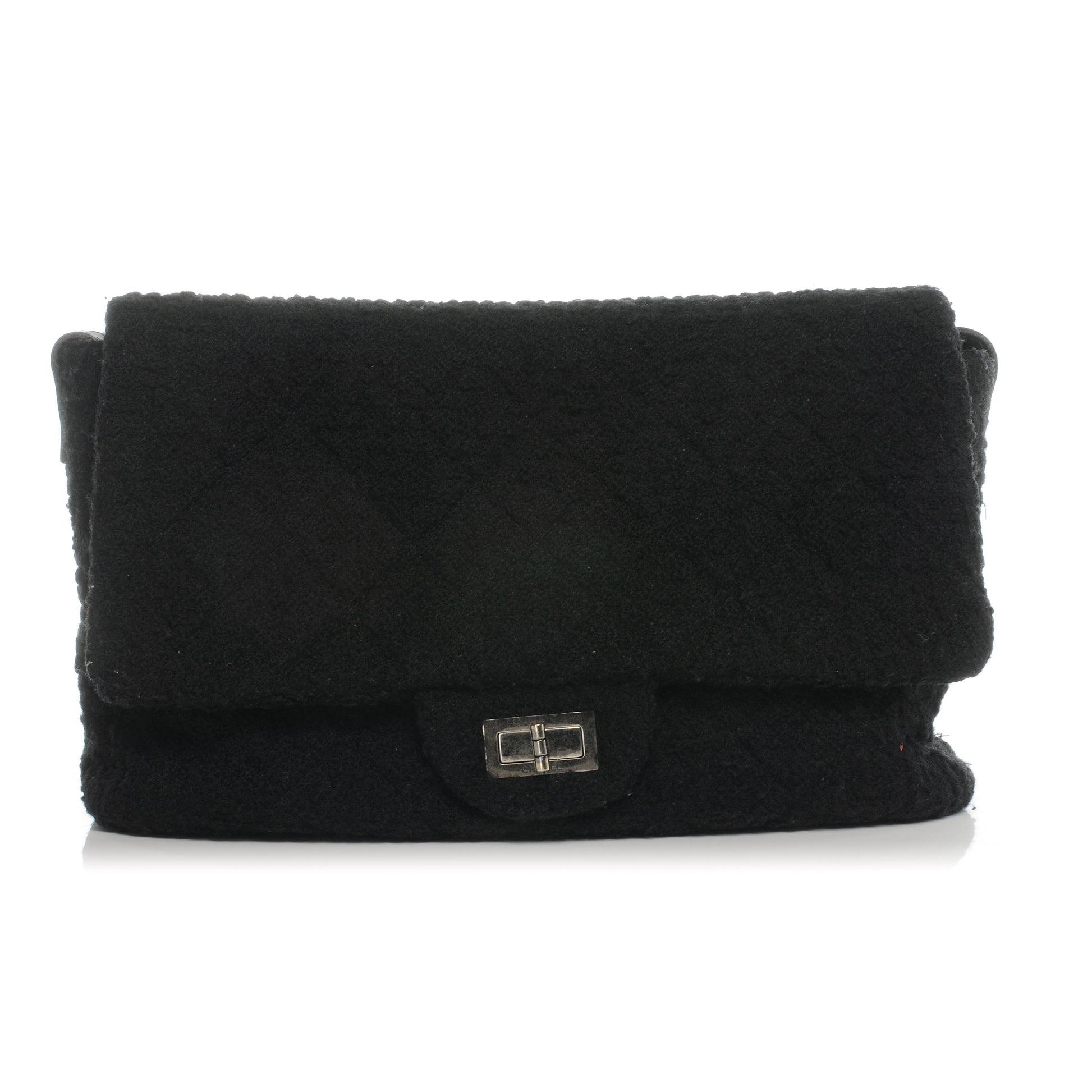Chanel Tweed Easy Reissue XL Messenger Flap Black 1 of 8