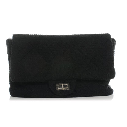 Chanel Tweed Easy Reissue XL Messenger Flap Black 1 of 8