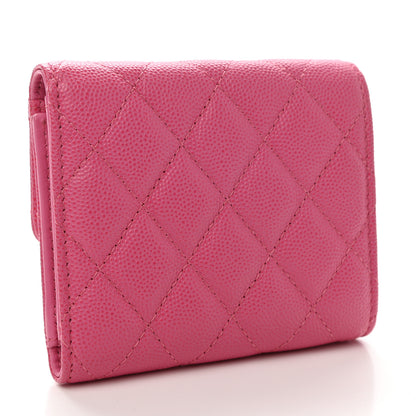 Chanel Caviar Quilted Compact Flap Wallet Pink 3 of 9
