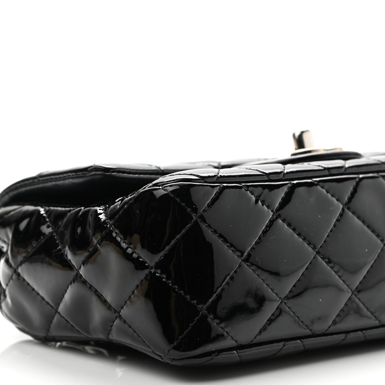 Chanel Patent Calfskin Quilted Mini Rectangular Flap Black 9 of 10