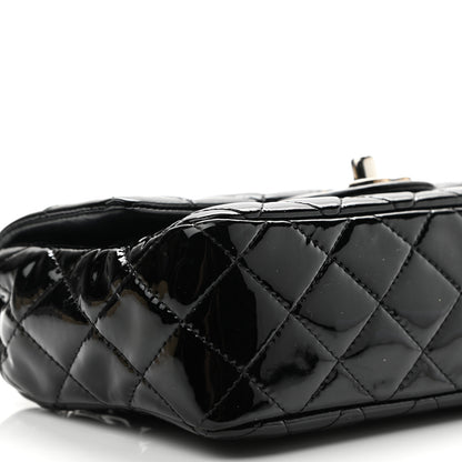 Chanel Patent Calfskin Quilted Mini Rectangular Flap Black 9 of 10