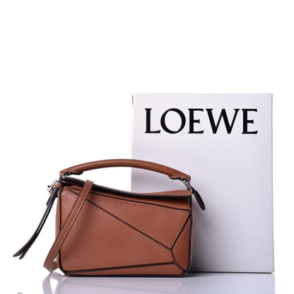 Loewe Calfskin Mini Puzzle Bag Tan 10 of 10