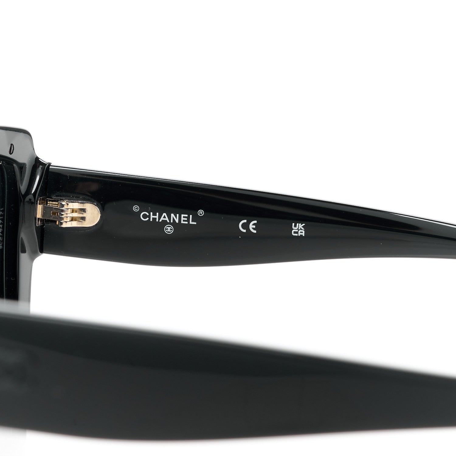 Chanel Acetate Shield Sunglasses 71504 Black 6 of 8