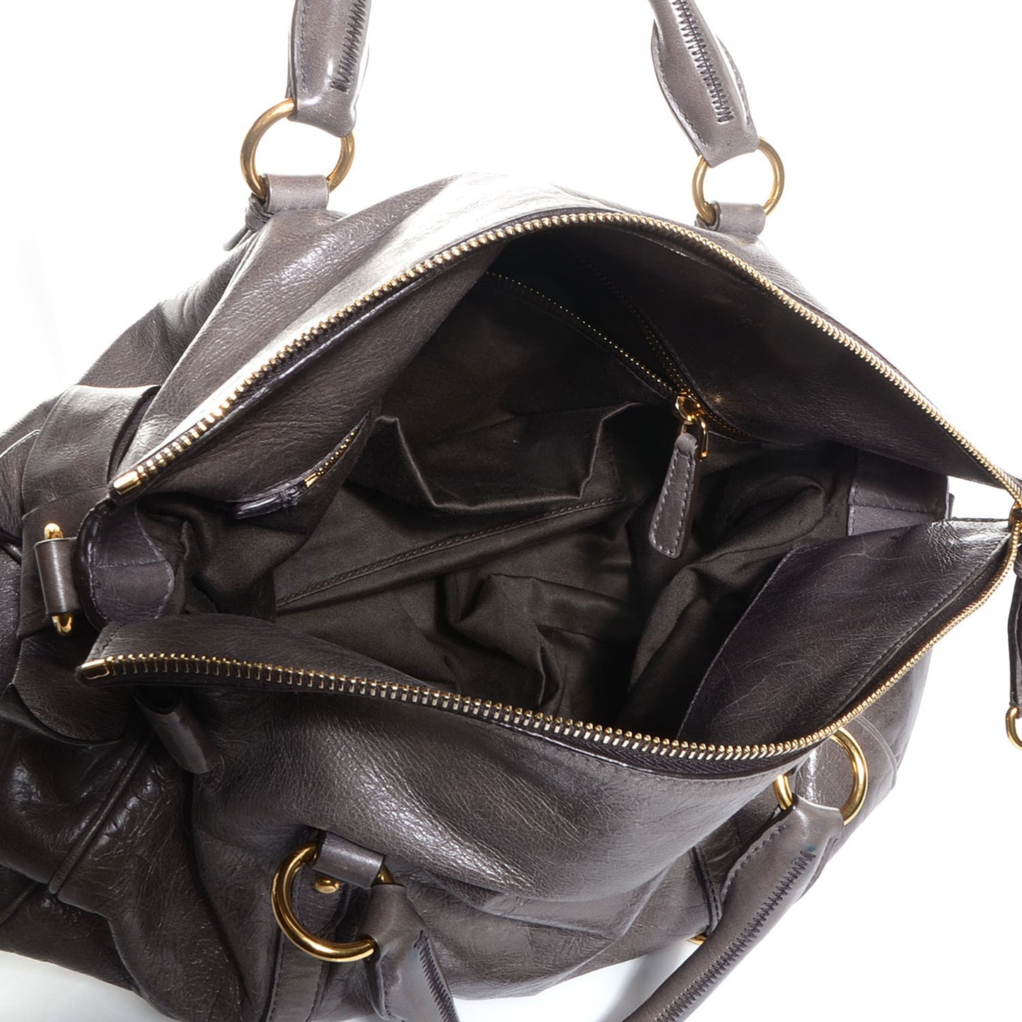 Vitello Lux Medium Bow Bag Fumo