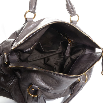 Miu Miu Vitello Lux Medium Bow Bag Fumo 5 of 8