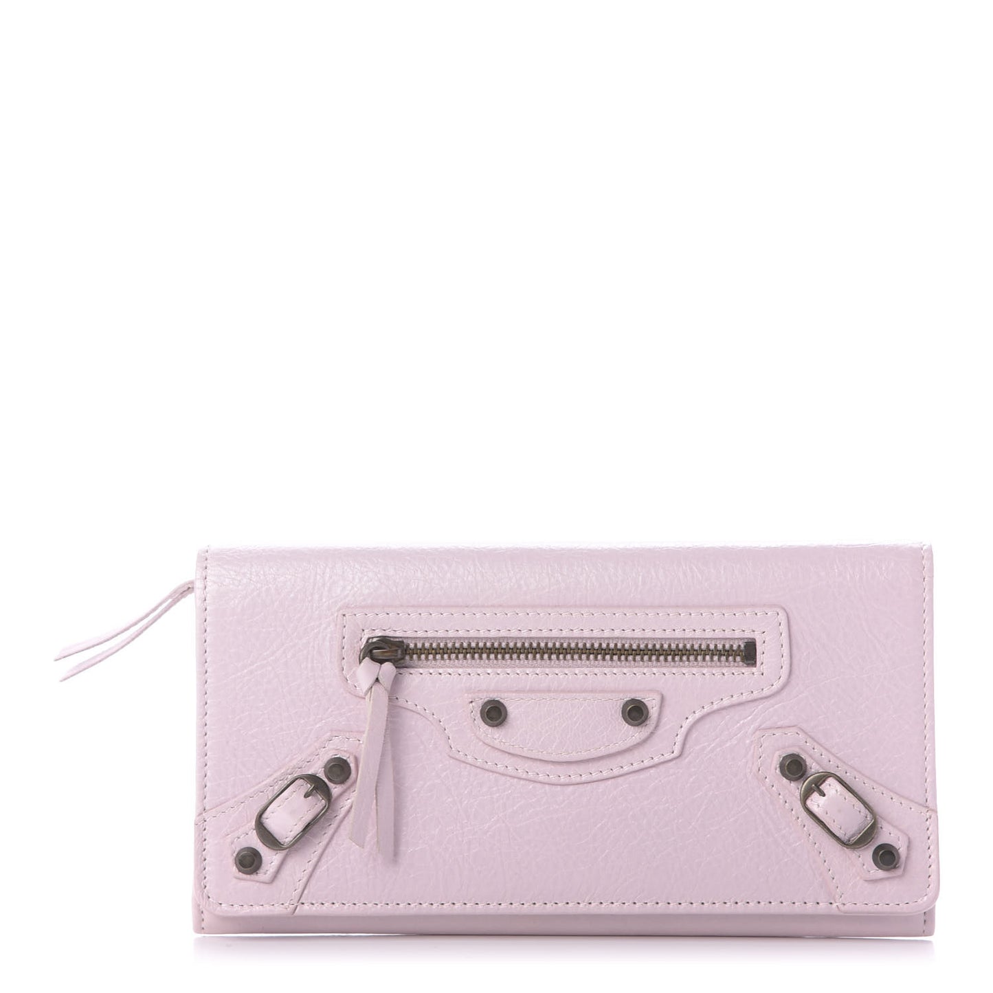 Agneau Classic Hardware Money Wallet Rose Poudre