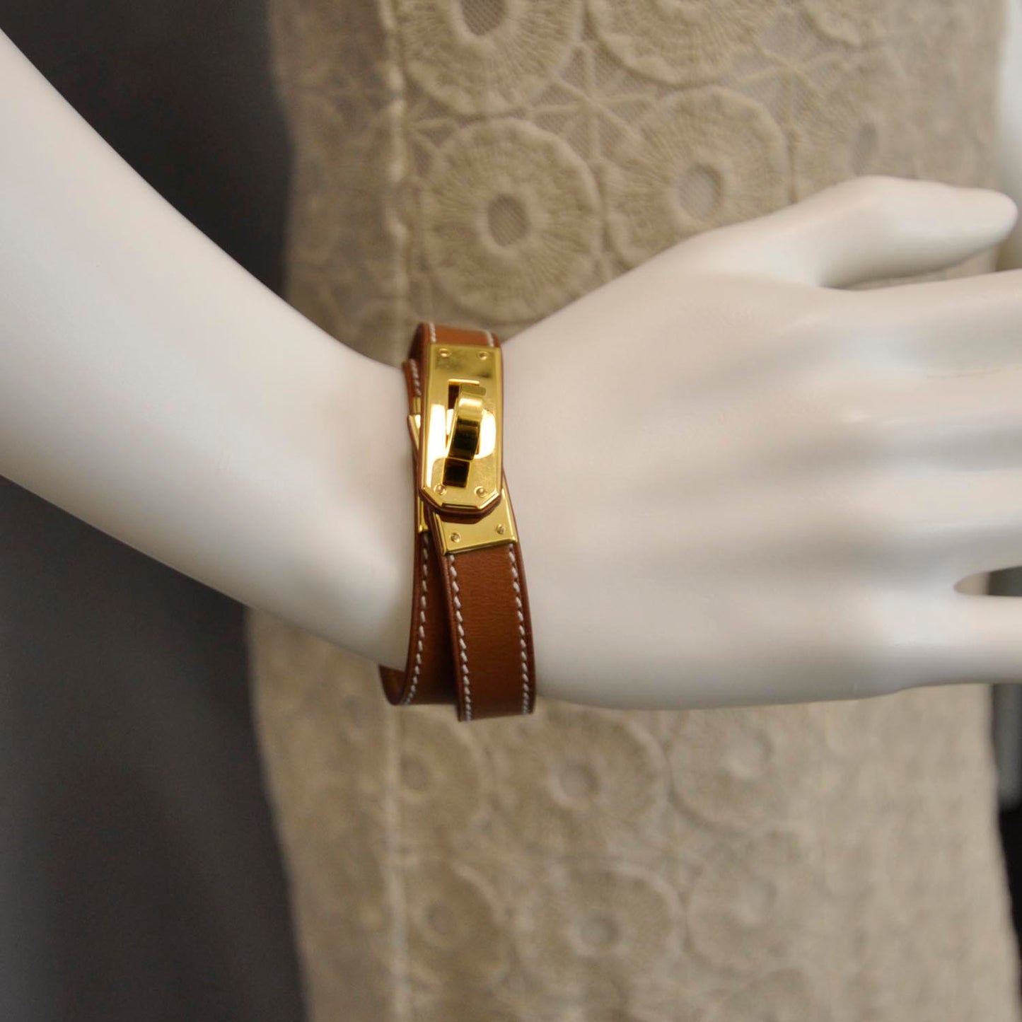 Barenia Kelly Double Tour Bracelet Fauve