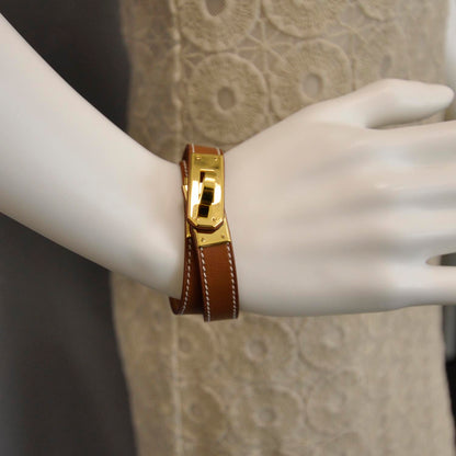 Hermes Barenia Kelly Double Tour Bracelet Fauve 2 of 8