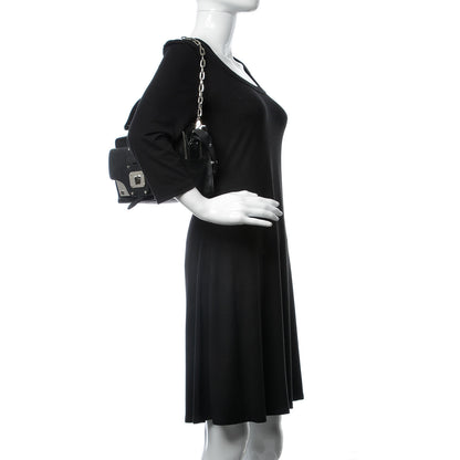 Versace Goatskin Small Stardvst Satchel Black 3 of 11