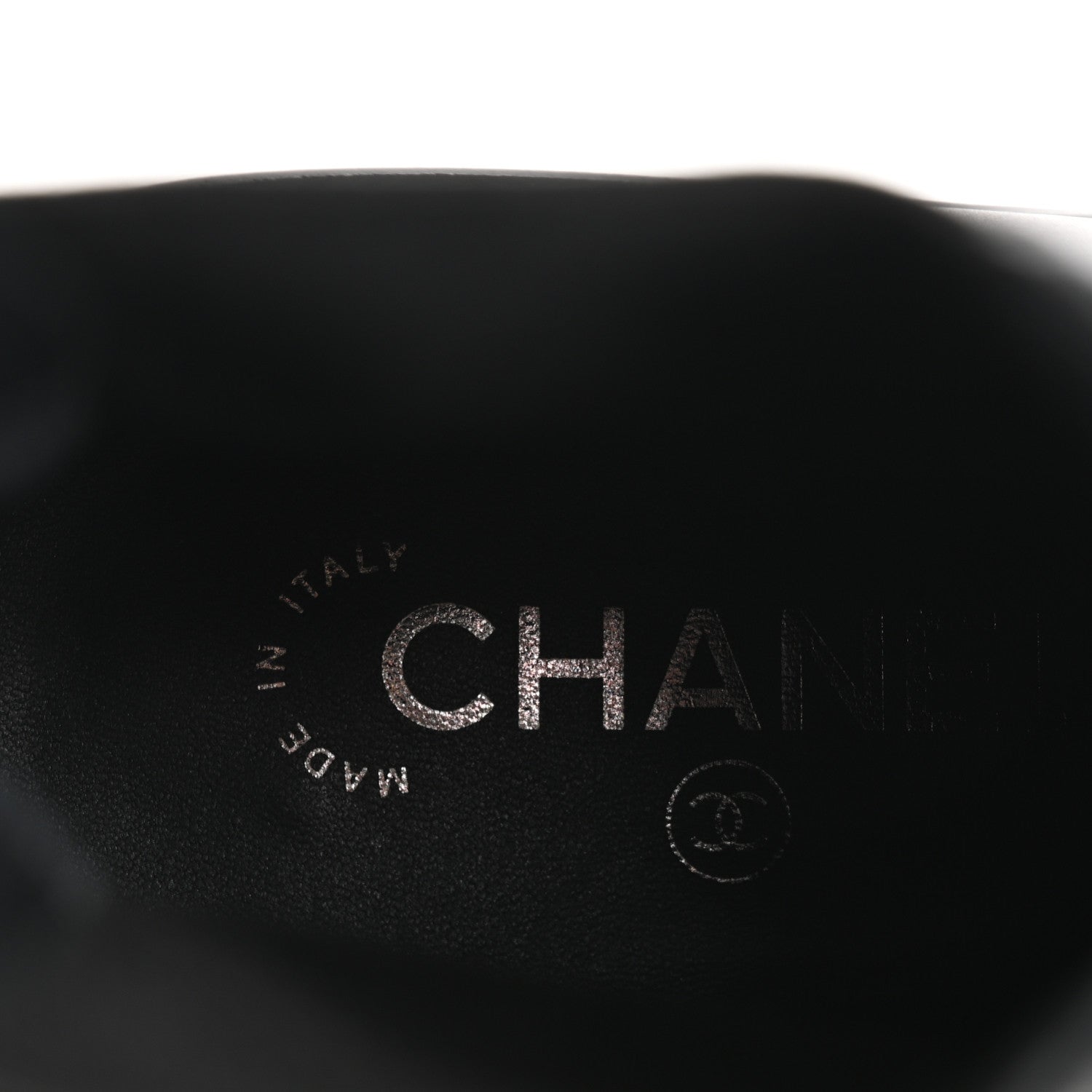 Chanel Calfskin Patent Cap Toe Ankle Boots 37 Black 7 of 13