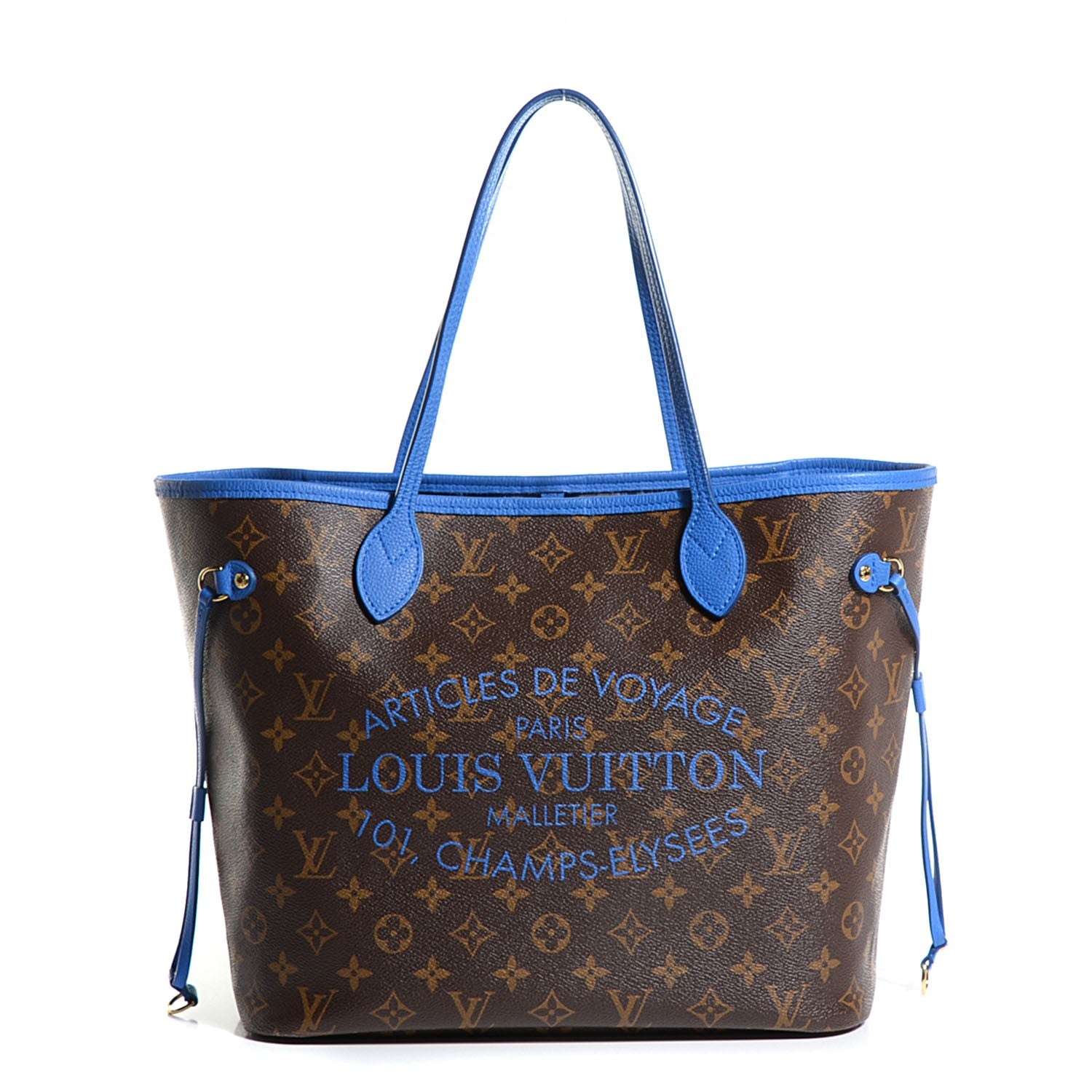 Louis Vuitton Monogram Articles de Voyage Ikat Neverfull MM Grand Blue 1 of 7