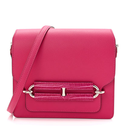 Hermes Evercolor Matte Alligator Mini Touch Sac Roulis Rose Mexico 1 of 12