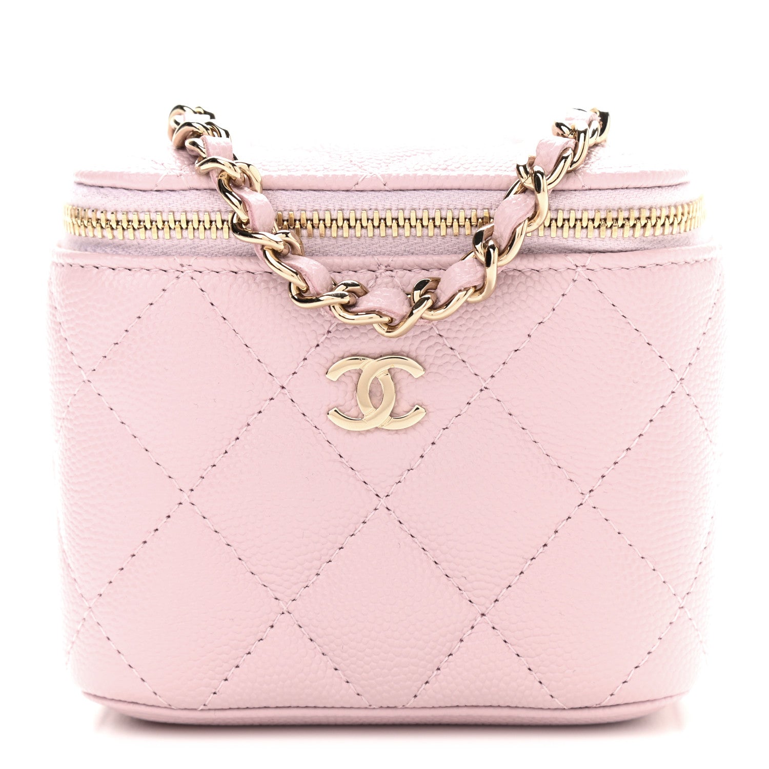 Chanel Caviar Quilted Mini Vanity Case With Chain Light Pink 1 of 9