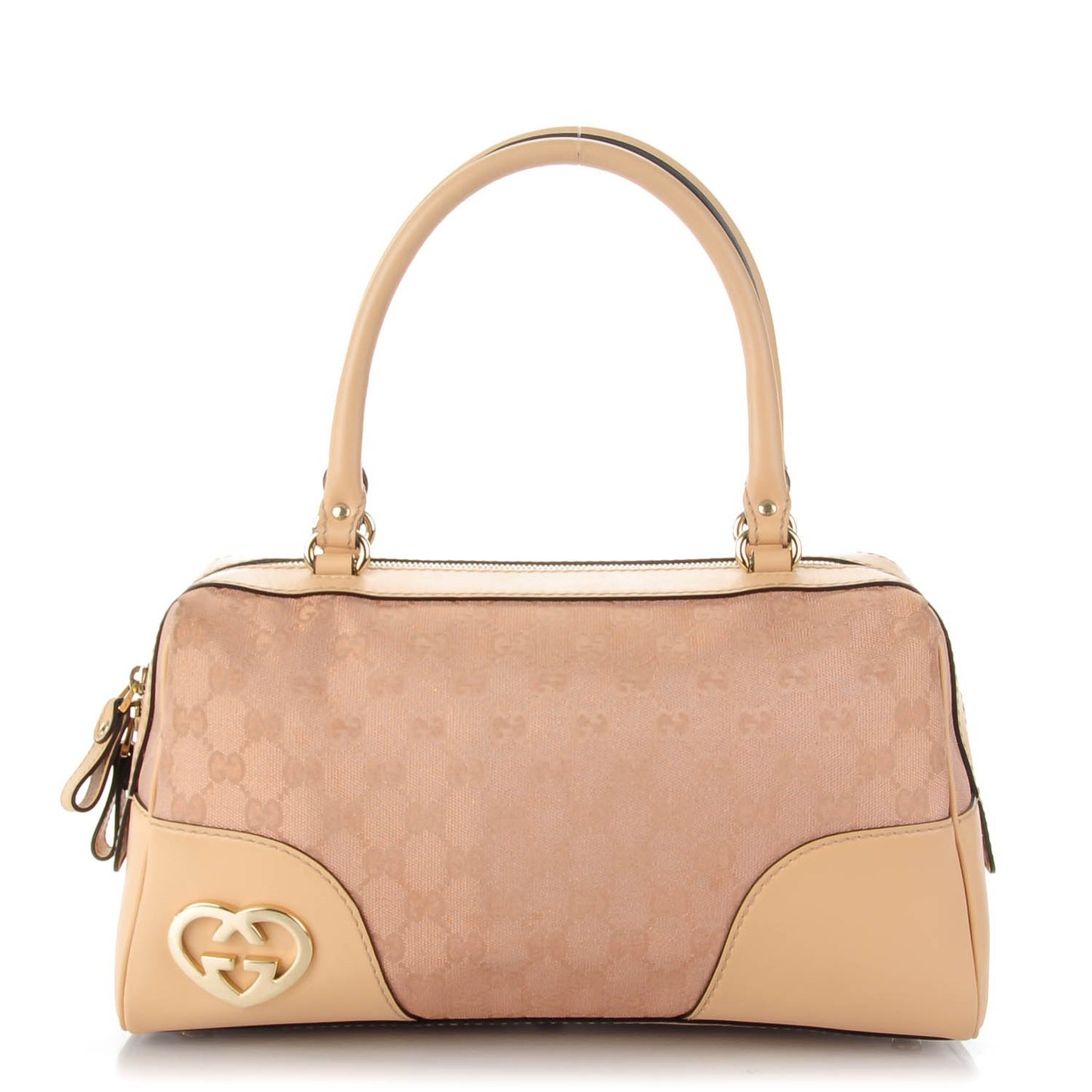 Monogram Heart GG Lovely Small Boston Pink