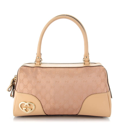 Gucci Monogram Heart GG Lovely Small Boston Pink 1 of 7