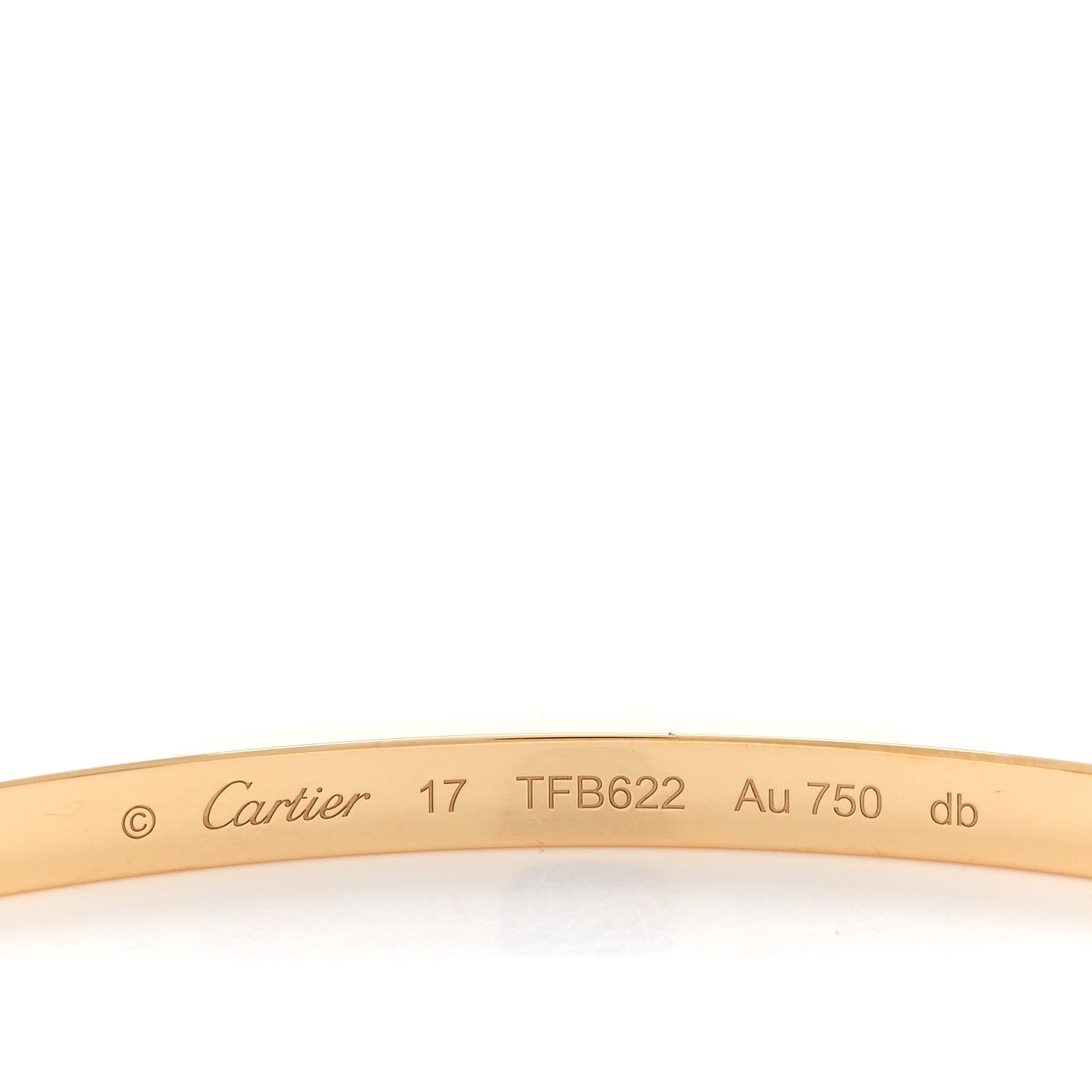 Cartier 18K Yellow Gold Small LOVE Bracelet 17 4 of 5